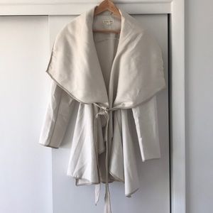 Spring Cream Jacket with Suede accents